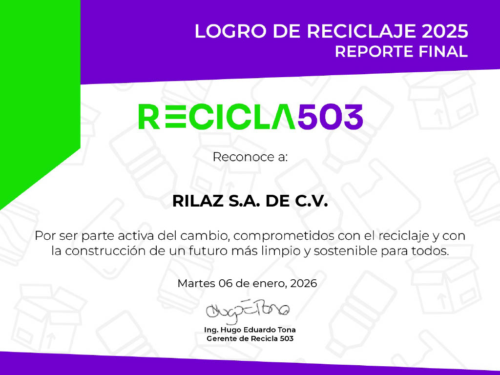 Certificado de Reciclaje RILAZ